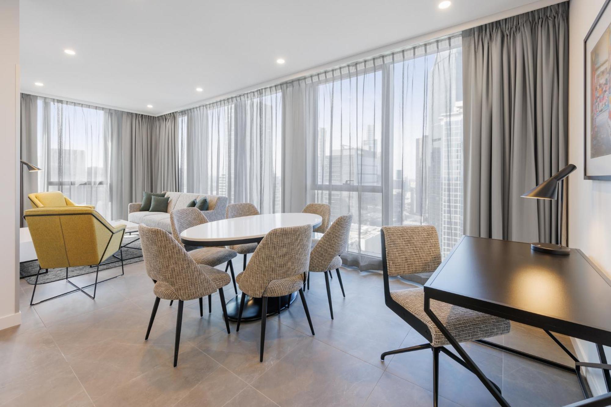 Meriton Suites Melburne Exterior foto The interior of a typical apartment
