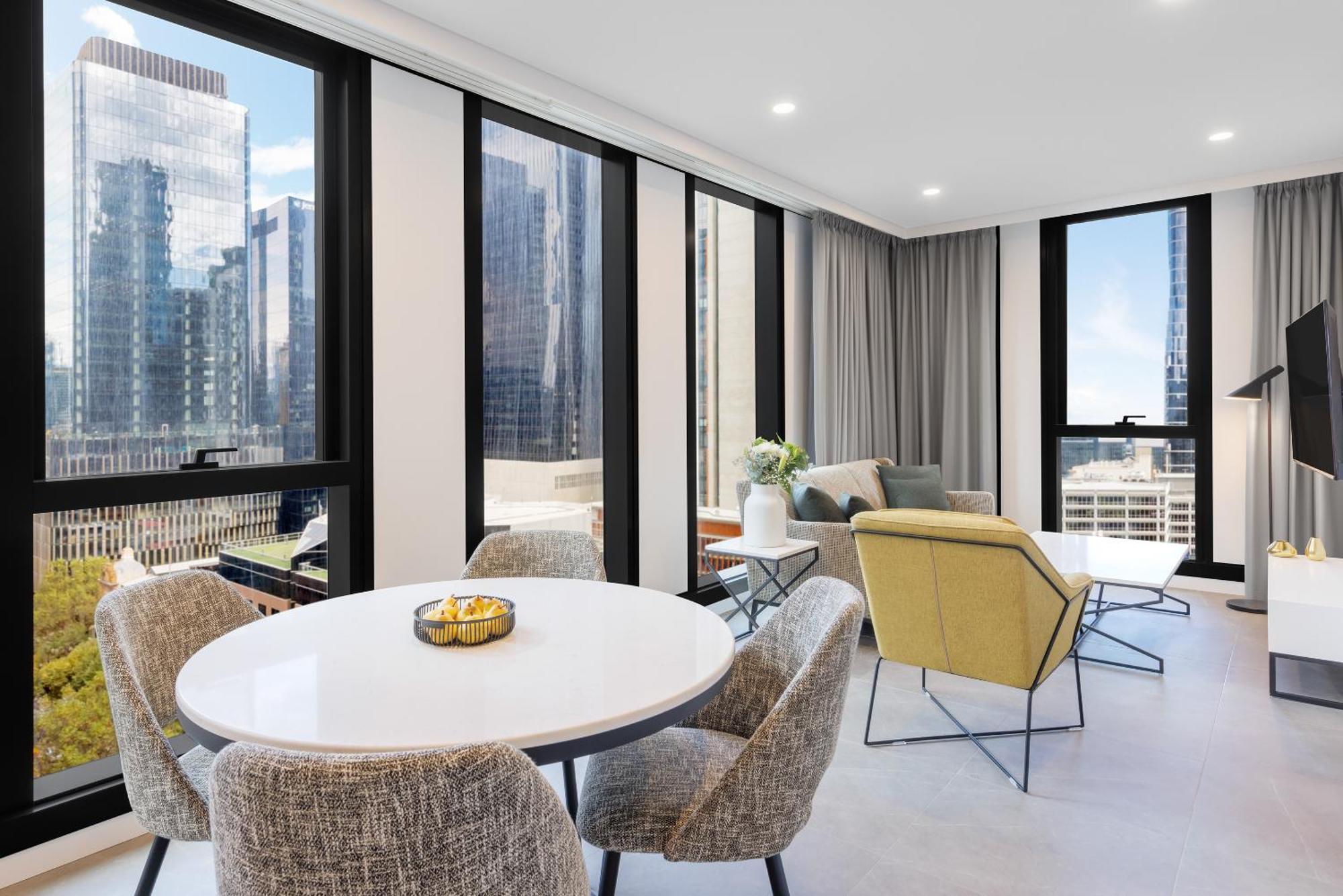 Meriton Suites Melburne Exterior foto The interior of a typical apartment